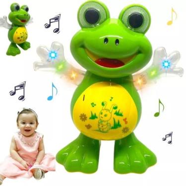 Imagem de Sapo Dançarino Interativo Luzes Som Move as Mãos Brinquedo Criança - M