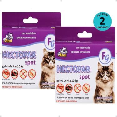 Imagem de Kit 2 Antipulgas Hectopar Mon Ami 1ml - Gatos de 4 a 10kg