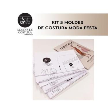 Imagem de Kit moldes moda festa  Marlene Mucai - 5 Moldes - EDITORA CLUBE DA COS
