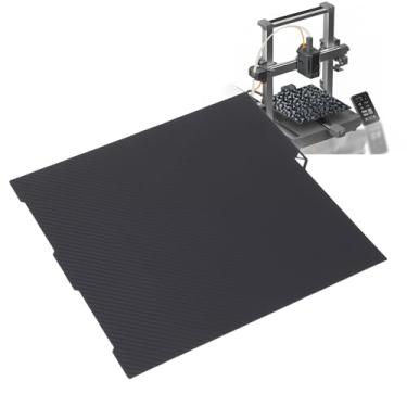 Imagem de Placa de Construção Flexível PEO Com Textura de Diamante PET de Fibra de Carbono para Impressora Kobra 3 Combo 256x268mm