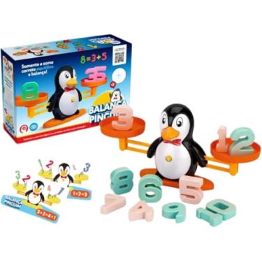 Imagem de Jogo Educativo de Matemática com Pinguim, Números e Cartas, Brinquedo Infantil