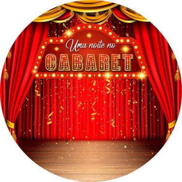 Imagem de Painel De Festa Redondo 1,50x1,50 - Uma Noite no Cabaret 012 - Via Cor