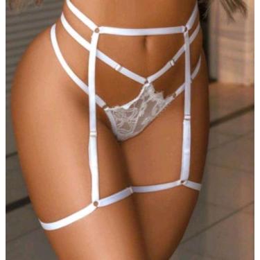 Imagem de Cinta Liga elástica de Tiras Com Regulagem Sexy  - Impresioni, Branco