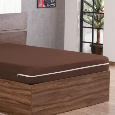 Imagem de Capa de Colchão Casal Queen Size em Malha com Zíper estilo e praticida