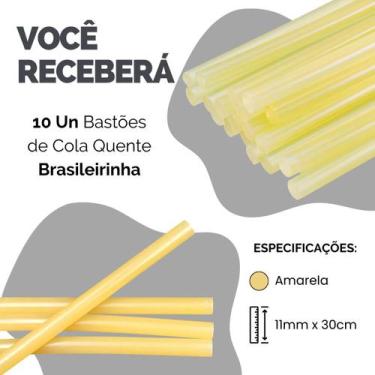 Imagem de Refil Bastão Cola Quente Branca Preta Amarelo Artesanato - Escolha Seu