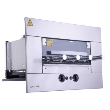 Imagem de Churrasqueira a Gás Natural de Embutir Titan 4 Espetos Rotativos 127V