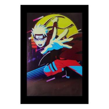 Imagem de Quadro Decorativo Naruto com Moldura Preta e Vidro 30x20 Mdf Madeira A