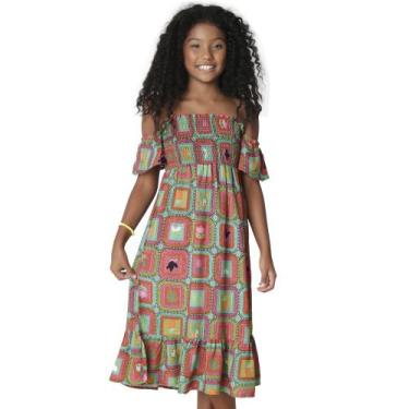 Imagem de Vestido Juvenil Look Jeans Midi Estampado, 8
