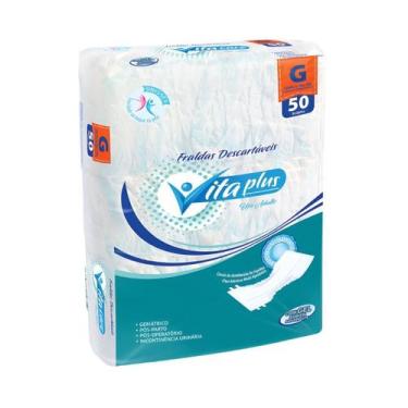 Imagem de Fralda Geriátrica Adulto G Vita Plus Care Com 50 Unidades 