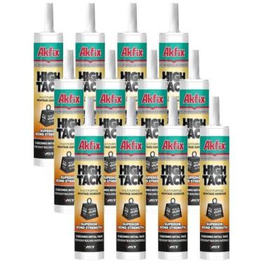 Imagem de Kit 12 Cola High Tack Híbrido Alta Aderência 290ML-486G- Branco - AKFI