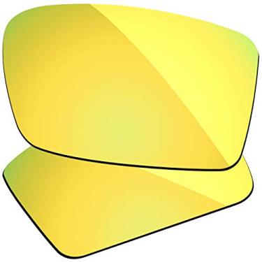 Imagem de Firtox Lentes polarizadas de substituição compatíveis com óculos de sol Oakley Gascan - Ouro luxuoso