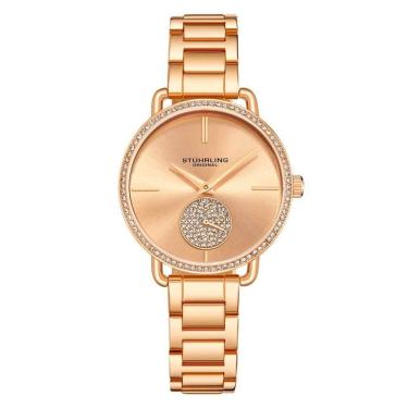 Imagem de Relógio Feminino Stuhrling Astraea 3909 Quartzo 38mm, Rosa Ouro