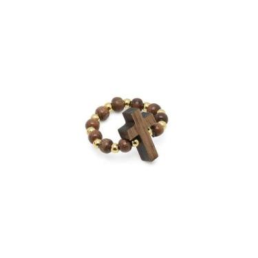 Imagem de Dezena de Dedo Madeira Imbuia 4mm com Dourado - Dom Sagrado