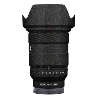 Imagem de kakotopa Adesivo decorativo de película protetora de lente compatível com Sony FE 24-70 mm F2.8 GM II Proteção abrangente anti-arranhões/anti-desgaste/sem resíduo/3M Materail (placa de circuito preta)
