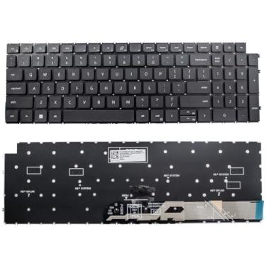 Imagem de QRFAX Teclado de laptop de substituição sem luz de fundo para Dell Inspiron 15 3510 3511 3515 5510 5515 5518, inspiron 16 7610, Latitude 3520, Vostro 15 3510 3515 3520 3525 7510 com layout dos EUA ,