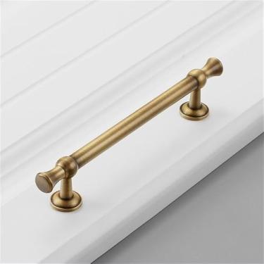 Imagem de Pure Copper Light Luxo Simples Moderno Guarda-roupa Maçaneta Da Porta Todo Cobre Ouro Único Furo Gaveta Gabinete Puxador, Latão Vintage, 128, CHINA