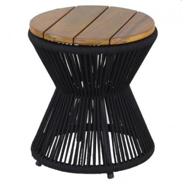 Imagem de Mesa de Centro Ampulheta Corda Náutica e Tampo Madeira Trama - Trama O