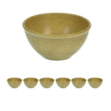 Imagem de 6UN TIGELA 300ml BOWL CUMBUCA SOPA CALDO MARROM CLARO - Evo