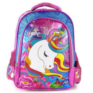 Imagem de Mochila Infantil Menina Escolar de Costas Unicórnio - OKI-NI, MA1312-C