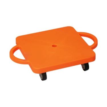 Imagem de Deevoka Placa de scooter de piso com alças sentadas scooter brinquedo de motor para crianças com rolos para atividades ao ar livre em casa de ginástica, Laranja
