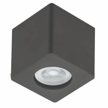 Imagem de Spot de Sobrepor Quadrado Preto Zoom Luminária de Teto Baixa 1 Lâmpada MR16 Bivolt Dital