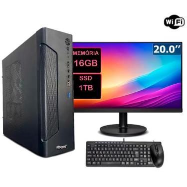 Imagem de Computador Pc Slim Completo Intel I5 16gb Ssd 1tb+monitor 20