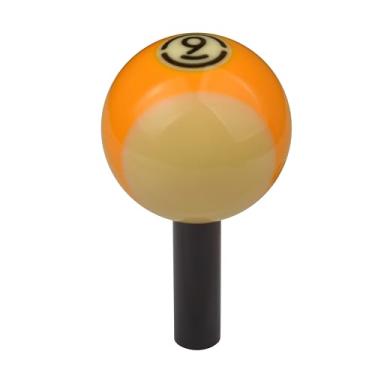 Imagem de Mavota Botões de câmbio de haste de bola de bilhar ouro 9X manípulos de câmbio de haste de bola de bilhar alavanca de mudança de engrenagem se encaixa na maioria dos veículos de transmissão manual