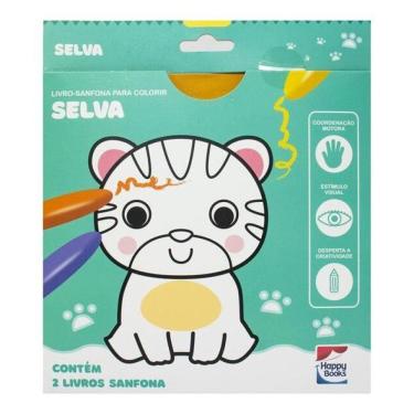 Imagem de Livro-Sanfona Para Colorir: Selva
