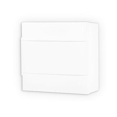 Imagem de Quadro Distribuição Sobrepor 08 Din  Branco Sem Barramento