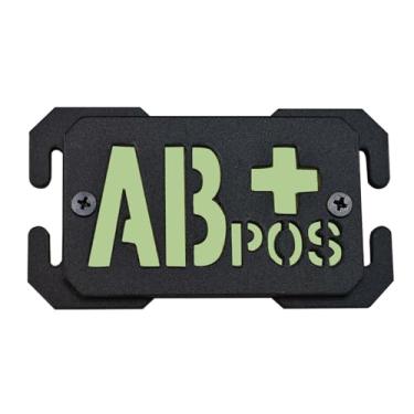 Imagem de Tipo sanguíneo tático refletivo A+ Positivo POS/Negativo Tipo Sanguíneo Patch Militar Placa de Exibição Fivela para Mochila Tática, Colete (AB+)