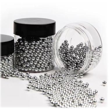 Imagem de FTYSXP Adequado para rifle de estilingue de sombra, esfera de aço, 200 peças, estilingue de aço inoxidável, 9,5 mm de diâmetro, munição de estilingue (esfera de aço), prata estrelada