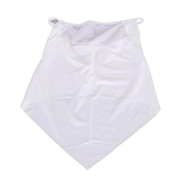 Imagem de Cachecol Protetor Solar Seda de Gelo Respirável Absorção de Umidade Cachecol de Pesca Leve à Prova de (Branco)