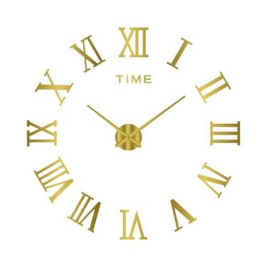 Imagem de Relógio de Parede Moderno 3D DIY - Quartzo, Acrílico e Espelho - Decor