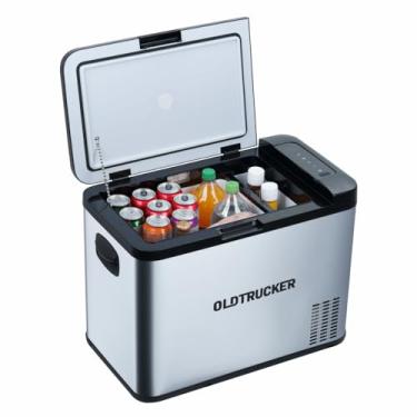 Imagem de Geladeira Portátil Caminhão Camping Motorhome 35 Litros 12v 24v 110v 220v com Bluetooth - Old Trucker