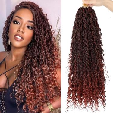 Imagem de LMZIM Pacote Com 8 Tranças De Crochê Estilo Boho Faux Locs, 24 Polegadas, Goddess Locs, Pré-Laçadas, Para Mulheres Negras, Soft River Locs, Cabelo De Crochê Com Pontas Cacheadas T350