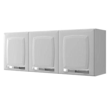 Imagem de Armario de Cozinha Aereo Itatiaia Rose 105 3 Portas Branco, Branco