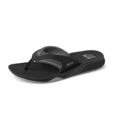 Imagem de REEF Chinelo masculino com ventilação, suporte de arco, sola durável, adequado à água, Preto, 39