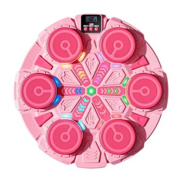 Imagem de Deevoka Máquina de boxe musical e luzes LED para treino de boxe, máquina de socos, saco de pancadas inteligente para adolescentes, adultos e crianças em, Rosa