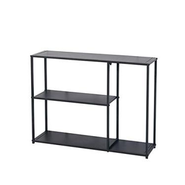 Imagem de Mesa de console, mesas de sala de estar, mesas de console - Changjx mesa de armazenamento multifuncional, mesa lateral de ferro para sala de estar, apartamento, escritório, loja, suporte de exibição