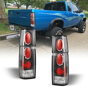 Imagem de Nixon Offroad Luzes traseiras para Nissan Hardbody D21 SE XE 1986-1994 / Pickup SE XE 1995-1997 Lâmpadas traseiras Luzes traseiras de carro substituição 1 par (caixa preta fosco/lente transparente)