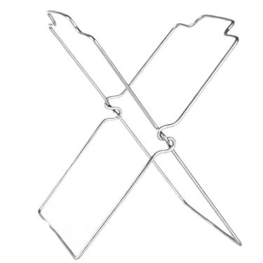 Imagem de Pro Bamboo Kitchen Suporte de saco de lixo dobrável de bancada, médio, liga de zinco, portátil, suporte de lixo ao ar livre, organizador de sacos de plástico para pendurar toalhas, esponja de limpeza