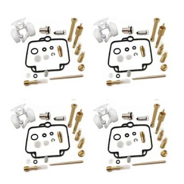 Imagem de Kit de reparo de carburador junta de parafuso de ar assento de agulha flutuante com flutuador de carburador para Suzuki GS500E 1989-2000 GS 500 GS500 E (4 peças)