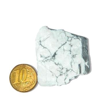 Imagem de 01 Howlita Pedra Bruto Natural 25 a 50g 3 a 6cm Classe B - CristaisdeC