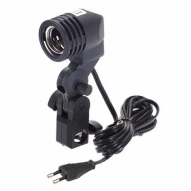 Imagem de Suporte Bocal Soquete de Luz Fotográfico Simples ou Unico p/ 1 lâmpada Tripé Iluminação Softbox Sombrinhas Luz Contínua