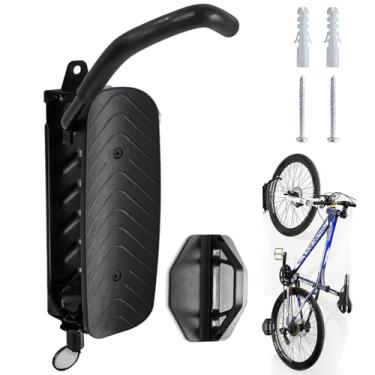 Imagem de Socpuro Suporte de parede giratório para bicicleta, gancho vertical de bicicleta para organizador de garagem, rack de armazenamento de bicicleta interno com gancho de roda para estrada, mountain bikes