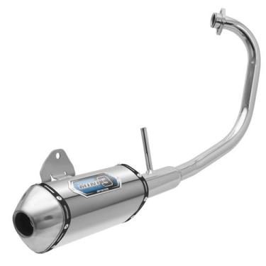 Imagem de Escapamento Esportivo Pro Tork Mini 3 Curva Cromada Moto Ybr 125 Facto