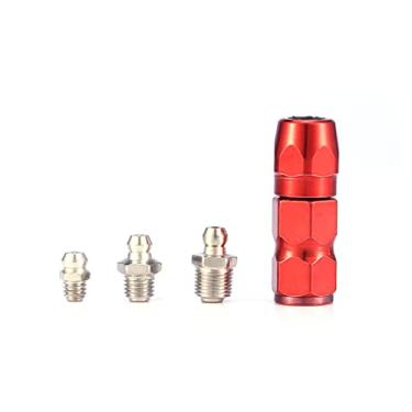 Imagem de Eacam Acessórios de Bico de Graxa Reposição Metal, Kit Sortimento 60 Dicas Bicos Graxa Com Caixa Plástica, Níquel Ferro Revestido para Automotivo, Motocicleta,