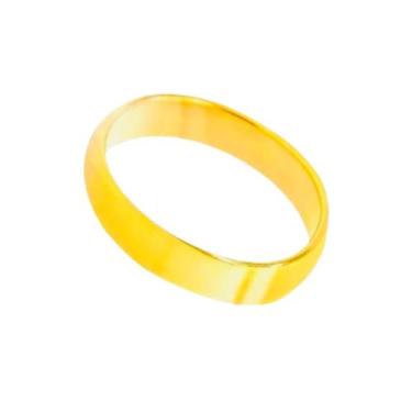 Imagem de Aliança 4mm Tungstênio Reta Ouro 18k Quadrada Noivado Luxo - Alpha Gru