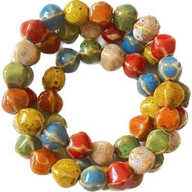 Imagem de Pulseiras de coração de amor coloridas boho joias nativas americanas 3 fileiras de cerâmica boêmia, colares longos para mulheres modernas 2025 moda com contas hippie colar de declaração para mulheres