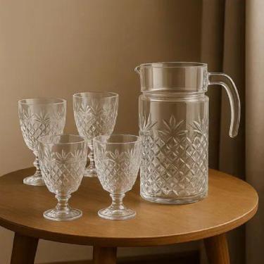 Imagem de Conjunto Diamond com Jarra 1,48L e 6 Taças 200ml de Vidro - Dumiat